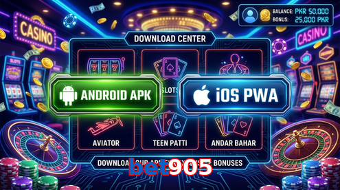 Main screen of Bet905 download page for PK players