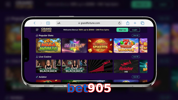 Main screen of Bet905 ios page for PK players