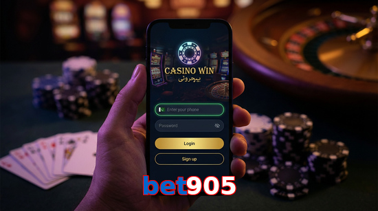 Main screen of Bet905 login page for PK players